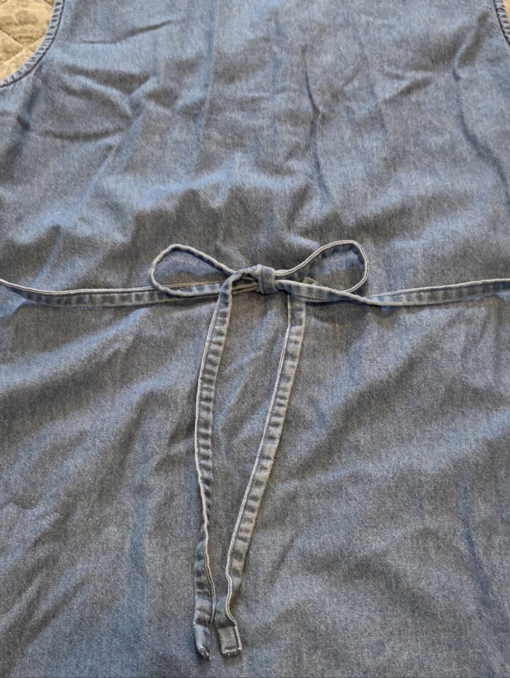 The Vermont Country Store Sleeveless Pintuck Button-Front Maxi Dress - Blue - Picture 4 of 10